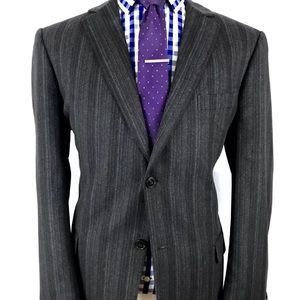 Z Zegna Men’s Brown Striped Angora Cashmere Sport